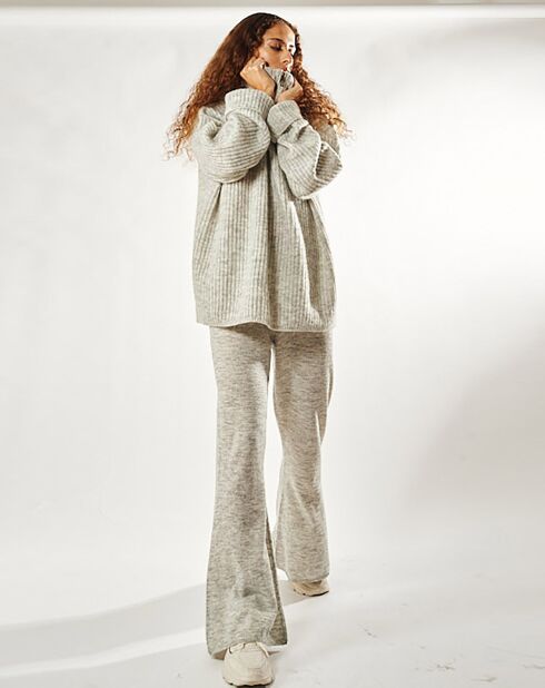 Grijze broek van wol en mohair van Mylena