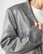 Veste blazer à paillettes Raia argentée