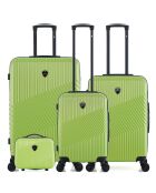 3 Valises + Vanity Peter 35/47/30cm vertes
