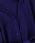 Robe chemise courte Mira bleu électrique