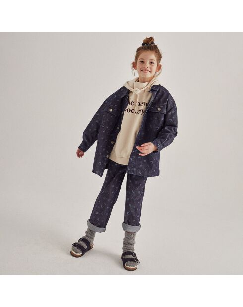 Hoodie met Sand Flock-logo