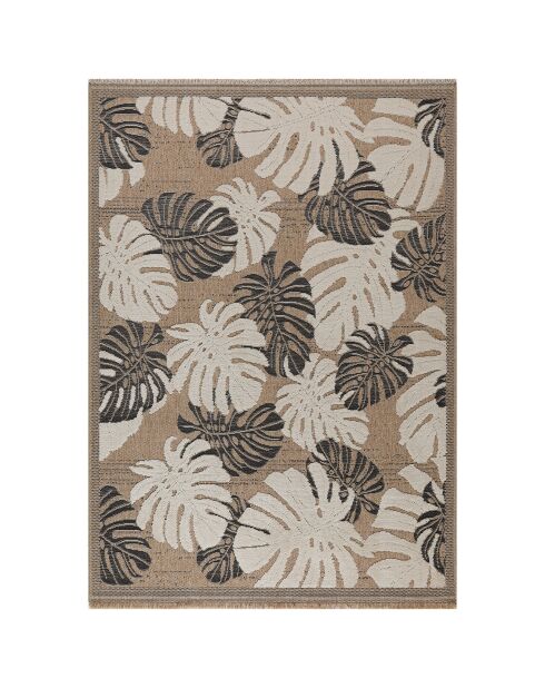 Tapis aspect jute TULUM 9062 noir - 60x90 cm