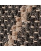 Tapis aspect jute TULUM 9062 noir - 60x90 cm