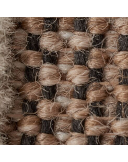 Tapis aspect jute TULUM 9062 noir - 60x90 cm