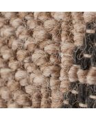 Tapis aspect jute TULUM 9062 noir - 60x90 cm