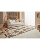 Tapis aspect jute TULUM 9062 noir - 60x90 cm