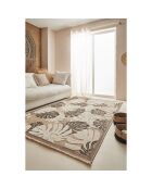 Tapis aspect jute TULUM 9062 noir - 60x90 cm