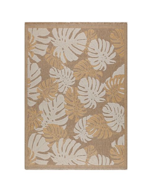 Tapis aspect jute TULUM 9062 jaune - 60x90 cm