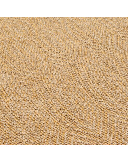 Tapis aspect Jute Nature 8877 jaune - 120x170 cm