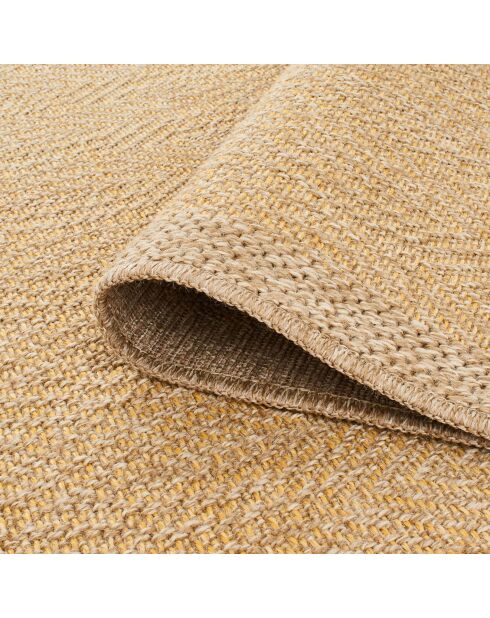 Tapis aspect Jute Nature 8877 jaune - 120x170 cm
