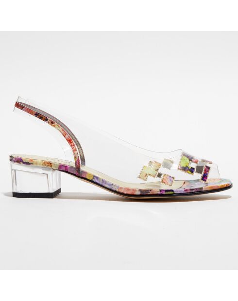 Slingbacks en Cuir Molinda transparent/multicolore