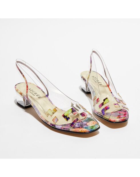 Slingbacks en Cuir Molinda transparent/multicolore