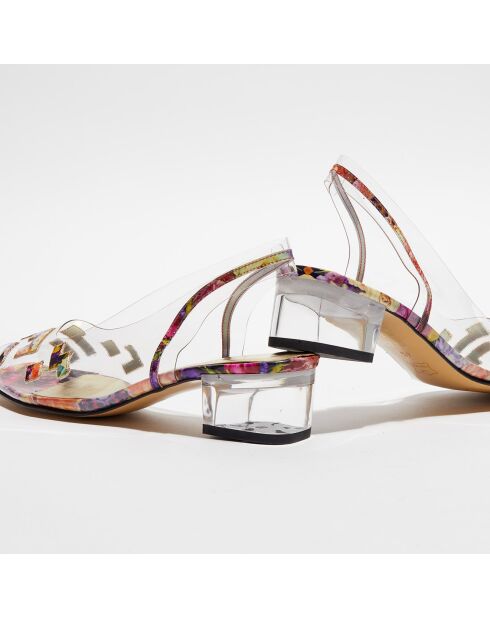 Slingbacks en Cuir Molinda transparent/multicolore
