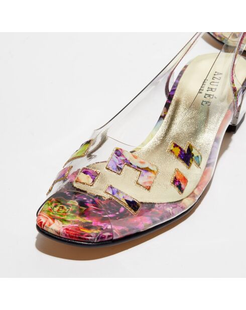 Slingbacks en Cuir Molinda transparent/multicolore