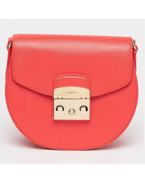 Sac bandoulière en Cuir Metropolis Mini rouge 17x15x8 cm
