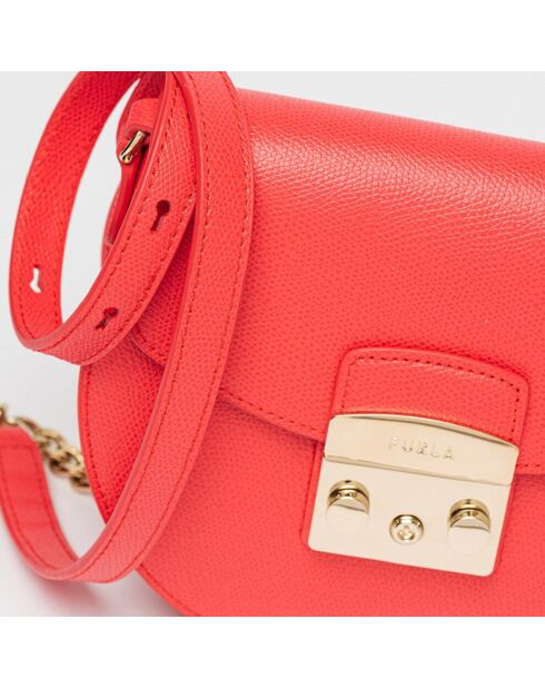 Sac bandoulière en Cuir Metropolis Mini rouge 17x15x8 cm