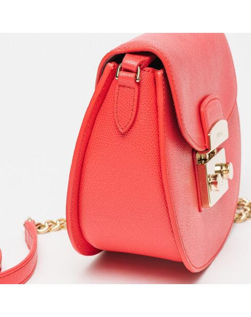 Sac bandoulière en Cuir Metropolis Mini rouge 17x15x8 cm