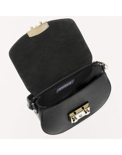 Sac bandoulière en Cuir Metropolis Mini noir 17x15x8 cm