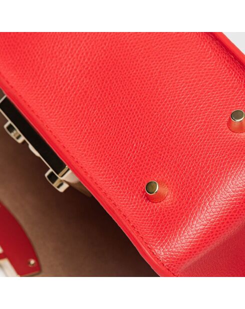 Sac bandoulière en Cuir Metropolis S rouge 21x16x8 cm