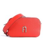 Mini Sac bandoulière en Cuir Primula orange 19.5x12x6 cm