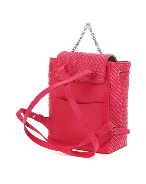 Sac à dos en Cuir Pop Star fuchsia 25x23x11 cm