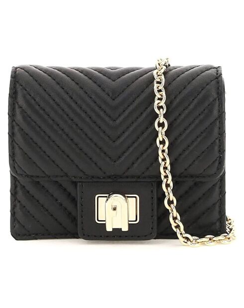 Portefeuille en Cuir Pop Star noir 11x9 cm