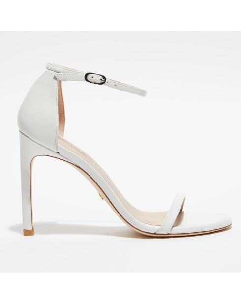 Sandales en Cuir Nudistsong blanches - Talon 10,5 cm