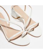 Sandales en Cuir Soirée Sleek 50 blanches - Talon 5 cm