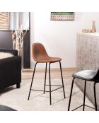 2 Chaises de bar John marron - 41x45x87 cm