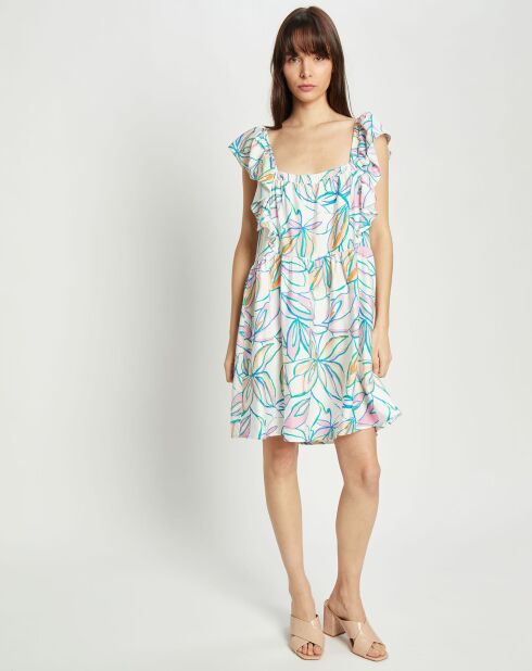 Robe Frida imprimée écru/multicolore