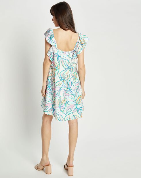 Robe Frida imprimée écru/multicolore