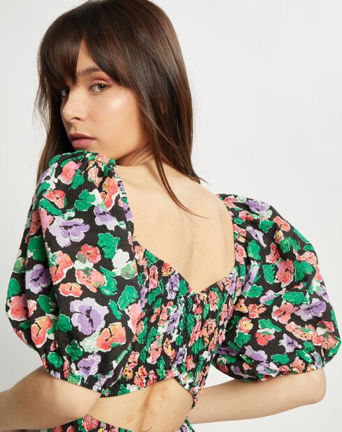 Robe Etoile imprimée noir/multicolore
