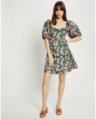 Robe Etoile imprimée noir/multicolore