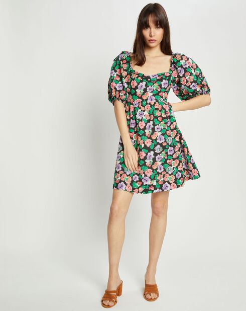 Robe Etoile imprimée noir/multicolore