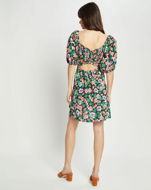 Robe Etoile imprimée noir/multicolore