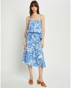 Top Fred imprimé bleu