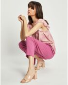 Top Fauve tie & dye rose