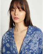 Chemise Espinoza imprimée bandana bleu marine