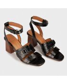 Sandales Micaela noires - Talon 7 cm