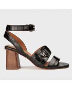 Sandales Micaela noires - Talon 7 cm