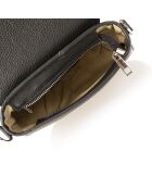 Sac bandoulière en Cuir Bela noir - 20x6x16 cm