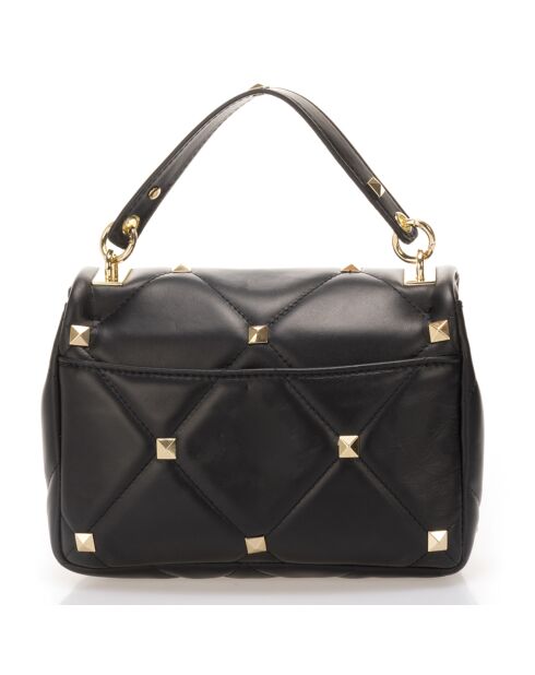 Sac à main en Cuir Kylie noir - 26x8x18 cm