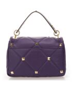 Sac à main en Cuir Kylie violet - 26x8x18 cm