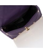Sac à main en Cuir Kylie violet - 26x8x18 cm