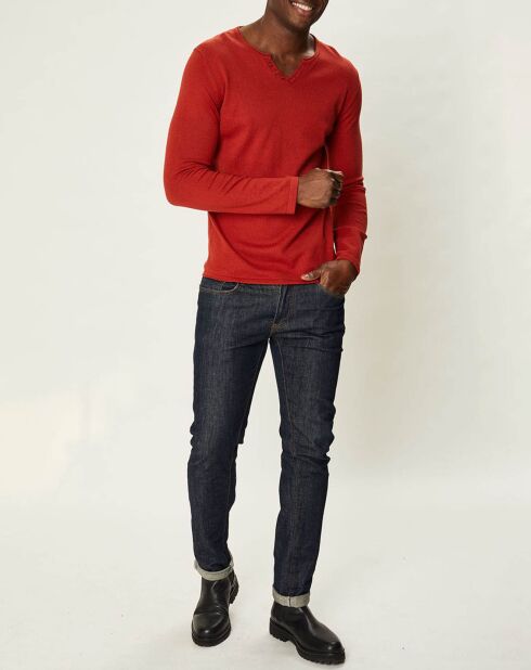 Pull en Coton & Laine Adelino cerise