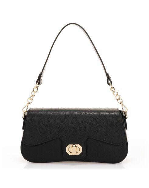 Sac porté épaule en Cuir Alma noir - 27x8x15 cm