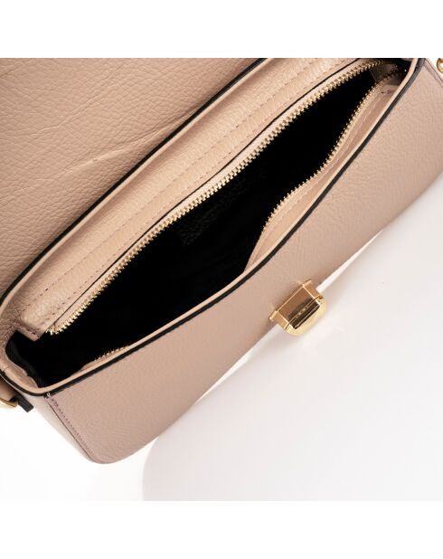 Sac porté épaule en Cuir Alma poudre - 27x8x15 cm