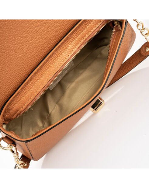 Sac porté épaule en Cuir Alma cognac - 27x8x15 cm