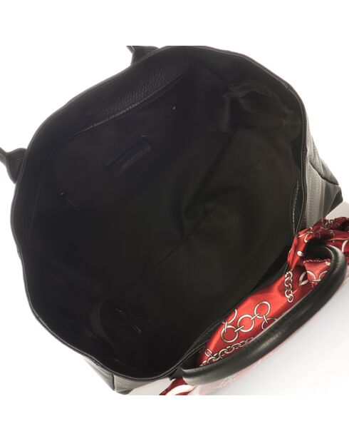 Cabas en Cuir Daphne noir - 35x16x27 cm
