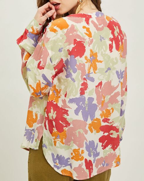 Chemise Leatitia imprimée fraise/multicolore